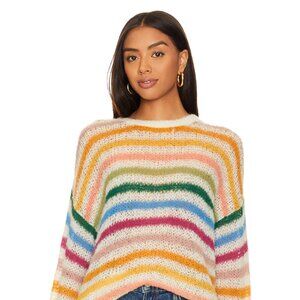 MOTHER The Biggie Jumper Sweater Pocket Full of Rainbows Women's Size Large